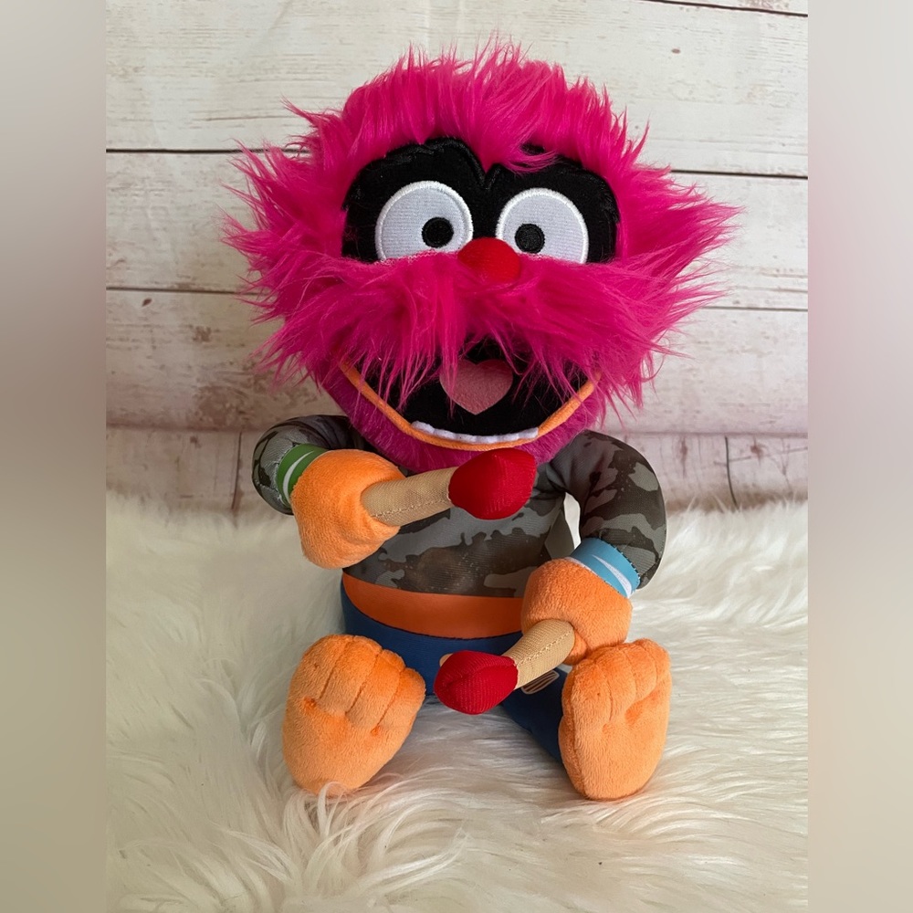 DISNEY JR MUPPET BABIES ROCKIN "ANIMAL" PLUSH DOLL DRUMMER WORKS Moves Talks